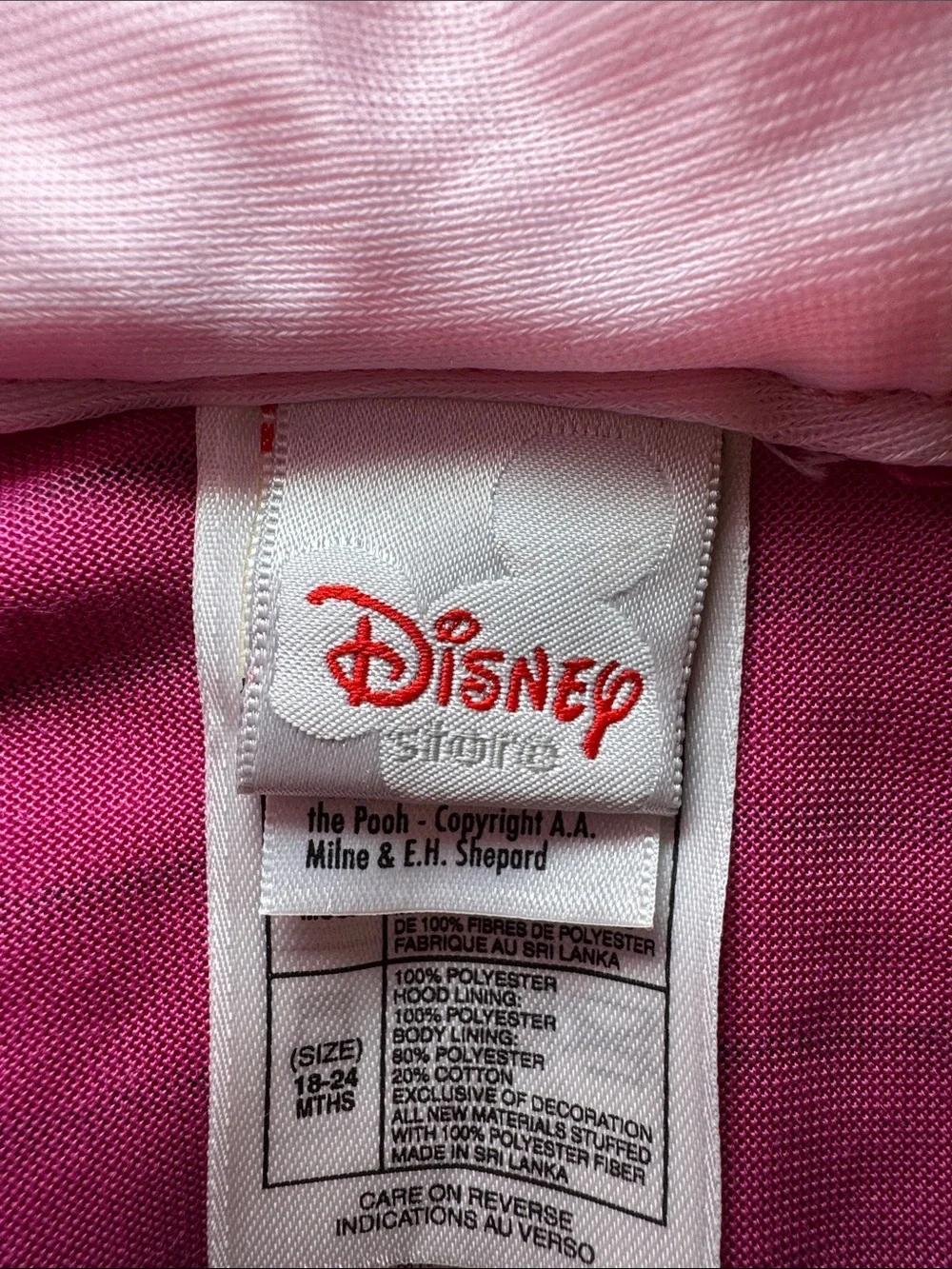 Vintage Disney Store Piglet Hooded One-Piece Costume Size 18-24 Months
